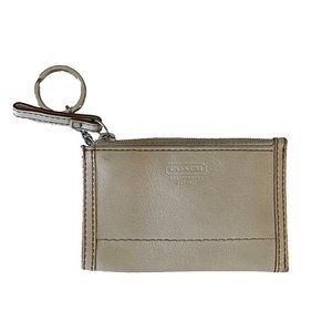 White Leather Coach Card Case